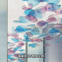 Sales Department Sand Tray Area Hotel Mall Lobby Aisle Hallway Color Disc Large Creative Engineering Aerial Chandelia