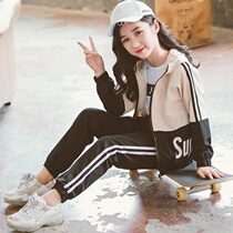 Girls autumn clothes 2020 new foreign style female children sports set spring autumn coat children Girl suit clothes