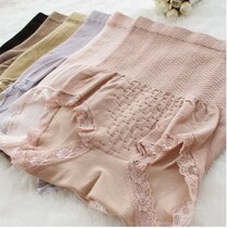 Postpartum belly pants high-elastic high waist cotton breathable buttocks lift hip slimming triangle lace underwear thin body sculpting