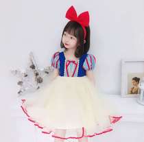 Korean Girls' Birthday Dress Snow White dress Little Girl Six One event dress short sleeve skirt