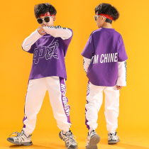 Childrens hip-hop suit Cheerleading performance suit Boy Chinese hip-hop suit Boy hip-hop style hiphop performance costume