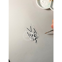  Jewelry design hand-painted teaching materials Maison ZHANG Jingjing gem practice card Decorative art