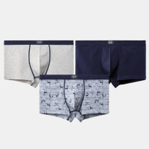 Fenten mens underwear mens cotton antibacterial breathable boxer pants cotton crotch loose middle waist shorts plus size