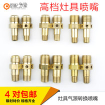 Gas Gas stove nozzle conversion Liquefied gas conversion Natural Gas European-style copper nozzle damper integrated stove accessories