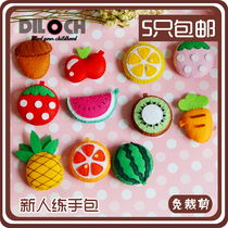 Cut-free DIY handmade cloth art unwoven fabric material bag suit Q small bag cartoon fruit material newcomer bag