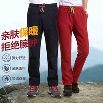  33000ft fleece pants mens outdoor thickened warm pants autumn and winter running sports hiking pants fleece pants women