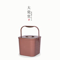 Big porcelain hall waste bucket tea bucket plastic tea bucket tea bucket filter tea trash