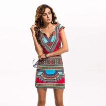 ethnic printed tight dress womens clothing dress installed pullover A- line dress