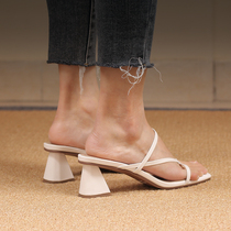 Beautiful Lovers Custom Sandals Women Summer 2022 New Fairy Wind Super-Fire Coarse Heel Lined Up With Dresses High Heels