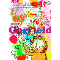 New on the trend] Judas Arletta Garfield limited edition painting cute cartoon decorative painting spot