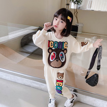 UK next sara girls suit 2022 spring new Korean version of childrens baby foreign air trendy two sets