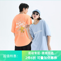 PCMY digital Baby Evolved Printed Short Sleeve T-Shirt Mistresss Tide Card Pure Cotton Loose Round Collar Casual Compassion