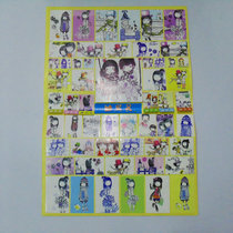 Paste the foreign-picture-sheet stars sticker nostalgic 80 post-adhesive and paste cartoon character quater