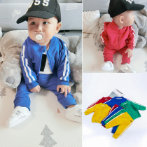 Baby autumn men 0 a 1 year old set baby clothes tide 2021 spring and autumn children Joker leisure sports suit