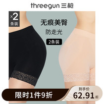 2] Three-shot high-waisted safety pants womens belly lifts lace leggings boxers boxers