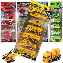 Excavator toy pullback engineering car set Forklift bulldozer Childrens boy baby gift excavator car