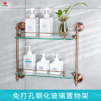 Red bronze bathroom rack glass rack bathroom pendant soap box cup holder clothes hook towel ring toilet toilet brush