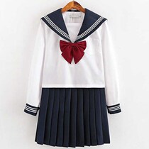 Sailor suit Japanese student female top Korean version long and short sleeves Spring and autumn college style jk uniform skirt class uniform school uniform set 