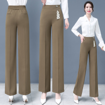 Broadlegged Pants Woman High Waist Pituality 2022 New Display Slim Casual Straight Drum Pants Loose Western Dress Pants Spring Autumn Season Long Pants