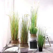 Nordic simulation plant reed grass large bonsai indoor green plant decoration potted ornaments shop window display