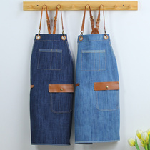 Apron 2021 New chef work apron cafe baking waiter apron home kitchen custom LOGO