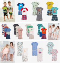 (spot) UKs next summer male and female childrens baby multicolored short-sleeved shorts home to serve three sets