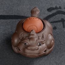 Mingfeng purple sand tea pet ornaments tea set tea tray accessories Jinchan financial source rolling tea pet ornaments spray water Tea play