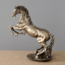European cold cast copper horse ornaments Zhaocai Feng Shui creative crafts living room office home accessories horse to success