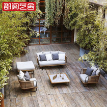 Leisure outdoor vine sofa template room garden garden balcony residential desk chair Nordic outdoor furniture combination