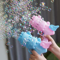 Gatling bubble machine girl heart ins Net Red children handheld electric bubble gun girl boy toy