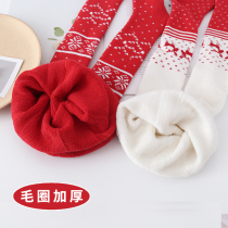 Childrens tights Girls  autumn and winter pantyhose cotton socks thick terry baby large PP pants with baby plus velvet bottoming