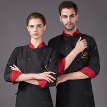 Catering baking chef overalls Long-sleeved mens hotel canteen back kitchen overalls Hotel restaurant plus autumn and winter clothing