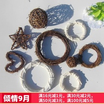 Rattan Christmas wreath rattan rattan school kindergarten homework decoration dry branches wooden sticks diy handmade