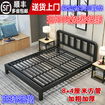 Double single bed simple modern childrens bed 1 2 rental room 1 5 meters 1 8 meters iron bed princess bed iron bed