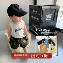 Chen Tai Pig L Mother Summer Clothing Baby Cartoon Printed Work Pants Children Casual Sports Pants Male Baby Shorts Foreign Air