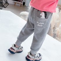 Girls pants spring and autumn foreign style childrens pants spring womens baby sports pants 2021 New loose casual pants tide