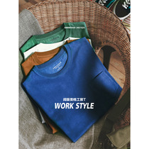 Simwood Jane wood mens clothing(loose version) Pocket decoration solid color wild heavy thickened short-sleeved T-shirt men
