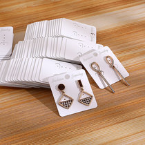 Ear stud card plastic velvet earring paper can hang hole earrings jewelry packaging shell accessories with bag