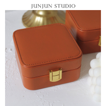 JUNJUN customized travel portable first accessories box pu cortex small number carry-on video earrings mini containing box