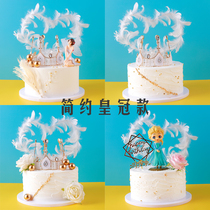 Cake model simulation 2021 New Net Red Crown birthday cake model window furnishings sample fake cake