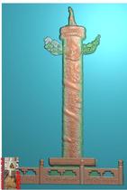 Huabiao Chinese architecture jdp relief map grayscale wood carving picture computer carving