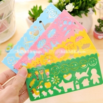 Creative Cartoon 100 Variable Flowers Ruler Speed Drawing Ruler Drawing Template Ruler Children Versatile Plastic Ruler Small Gift
