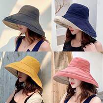 Summer New Internet Red Sun Hat Womens Day Soft Girl Big Along Korean Version of Anti-UV 100 Catch Hood UV Tide