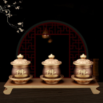 Pure Copper Holy Water Glass Gong Water Glass For Cup Net Water Glass Buddha front Gon Cup Guanyin for water glass Home Buddhas house Buddhist supplies