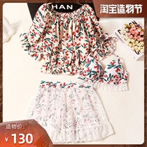 Swimsuit female cute Japanese ins Korea 2021 split three-piece blouse thin cover belly student hot spring conservative
