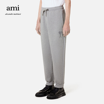AMI unisex 22 autumn and winter new love cotton casual simple couple sweatpants heavy sweatpants