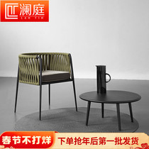 Outdoor wicker chairs tables and chairs courtyard model room open-air villa hotel leisure balcony small tables and chairs net red living room furniture