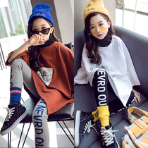 Girls leggings spring and autumn 2023 new Korean version of the big childrens pure cotton foreign style tight-fitting all-match thin trousers for outerwear