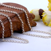 Name-Jun S990 pure silver pearl chain O word chain male and female lovers silver necklace wool coat chain accessories boutique