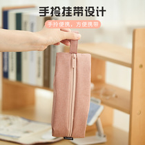 Japanese ins pen bag stationery box girl simple ultra-light portable high school junior high school students Female large capacity canvas pen case male children pencil case minority stationery bag net red storage bag high face value